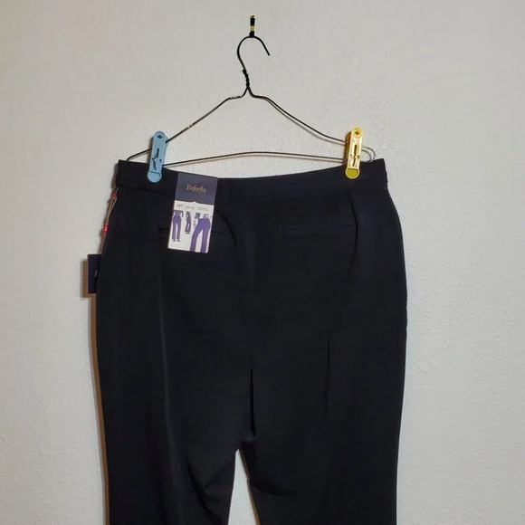 Rafaella Womens Curvy fit Pants Slim Leg Defined Waist Size 14P Black NWT - Picture 5 of 11